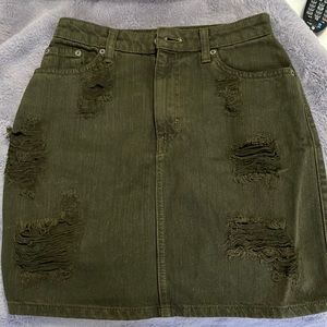 CARMAR GREEN DENIM SKIRT